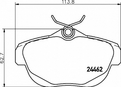 HELLA PAGID 8db355012881 -  Комплект тормозных колодок, дисковый тормоз